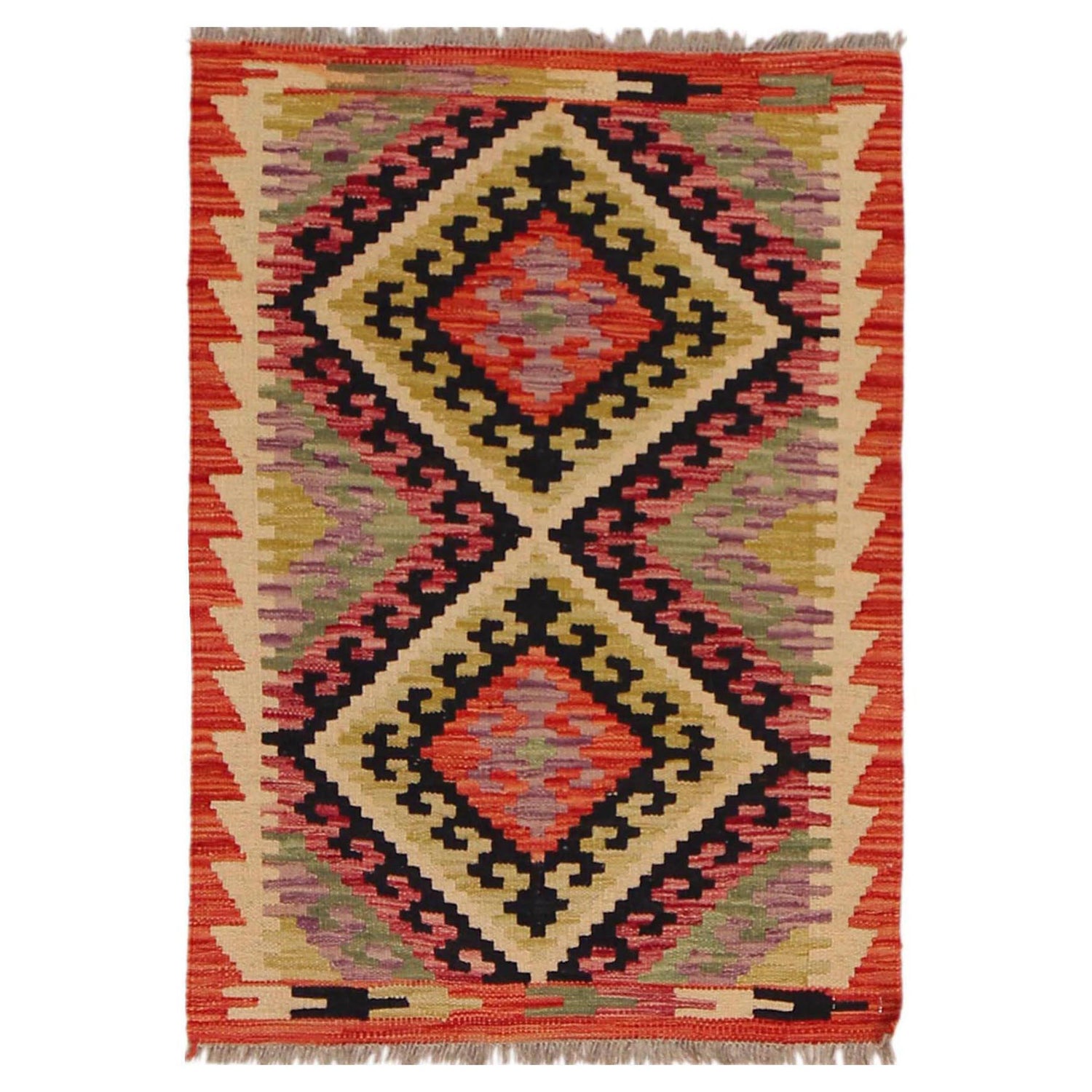 Handmade Vegetable Kilim 2' 2" x 3' 0" (ft) - No. P36039