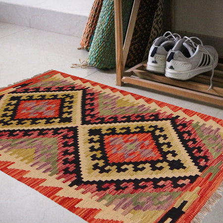 Handmade Vegetable Kilim 2' 2" x 3' 0" (ft) - No. P36039