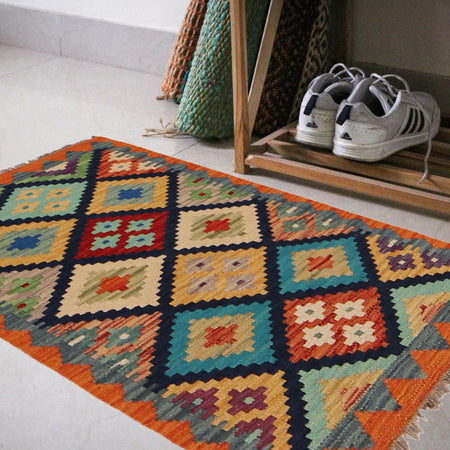 Handmade Vegetable Kilim 2' 0" x 2' 11" (ft) - No. P36047