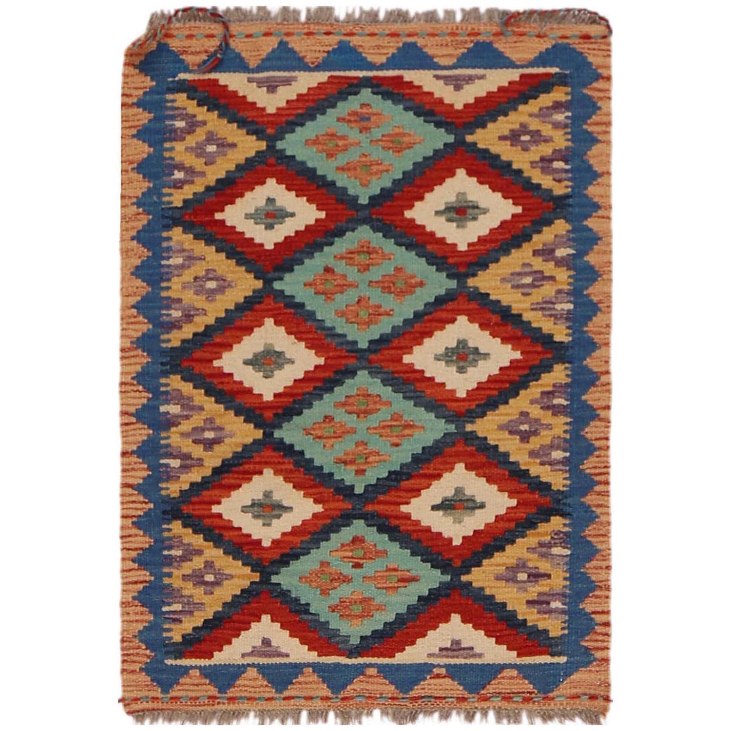 Handmade Vegetable Kilim 2' 0" x 2' 11" (ft) - No. P36053