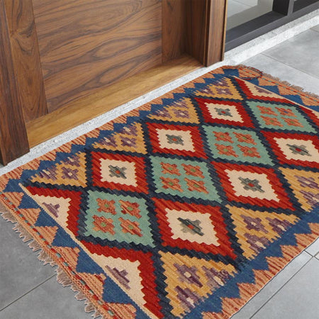 Handmade Vegetable Kilim 2' 0" x 2' 11" (ft) - No. P36053