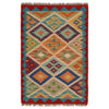 Handmade Vegetable Kilim 2' 0" x 2' 11" (ft) - No. P36056