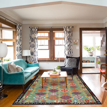 Handmade Vegetable Kelim 6' 1" x 8' 5" (ft) - No. P36061