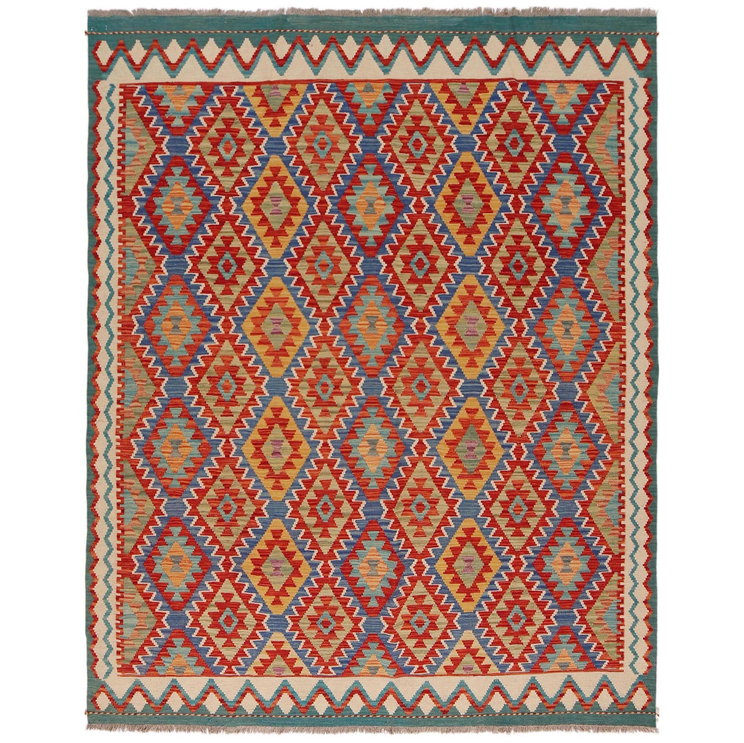 Handmade Vegetable Kilim 5' 10" x 7' 6" (ft) - No. P36062