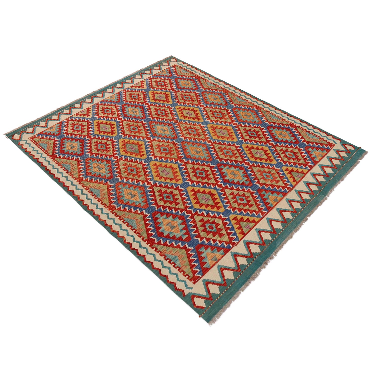 Handmade Vegetable Kilim 5' 10" x 7' 6" (ft) - No. P36062