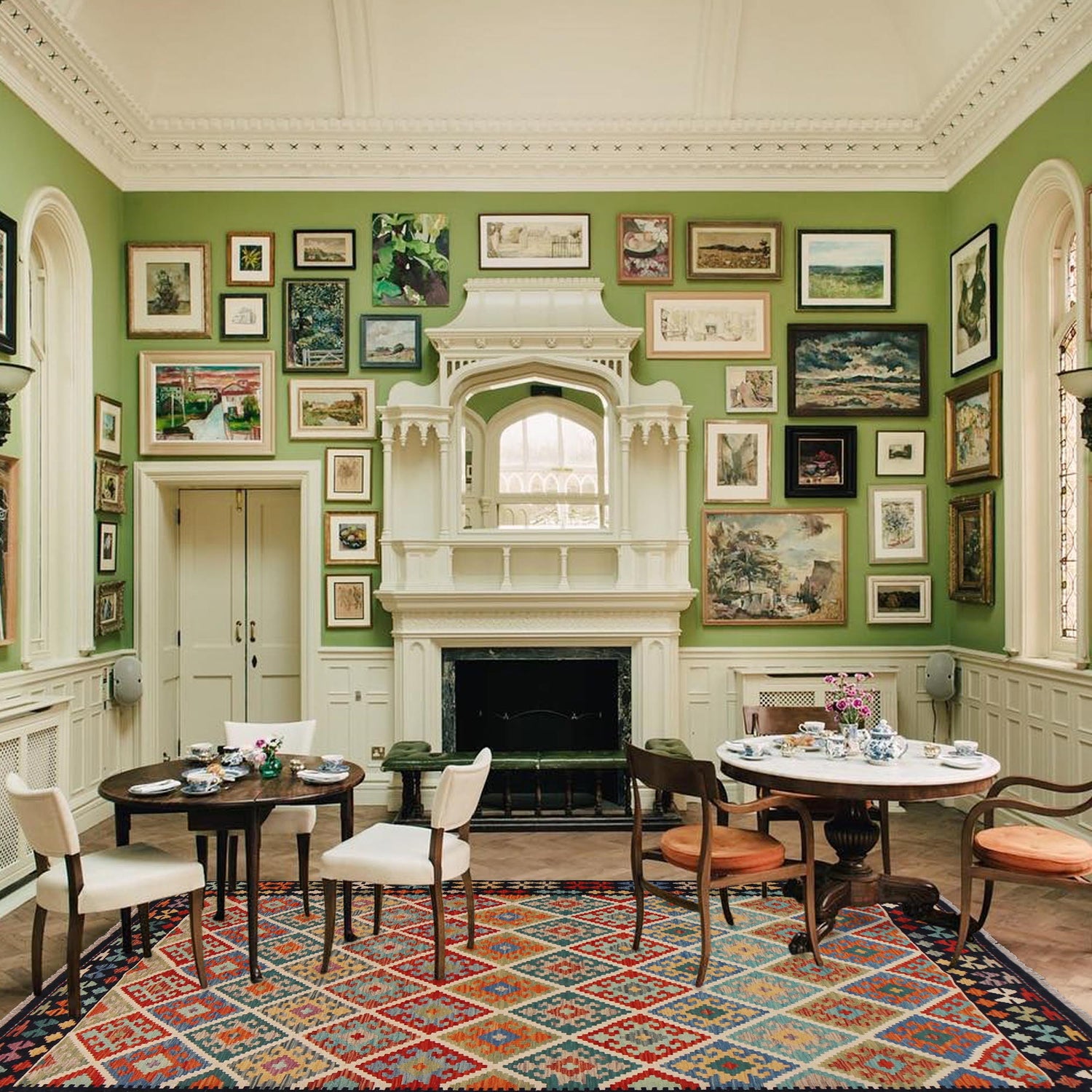 Handmade Vegetable Kilim 6' 1" x 8' 0" (ft) - No. P36065