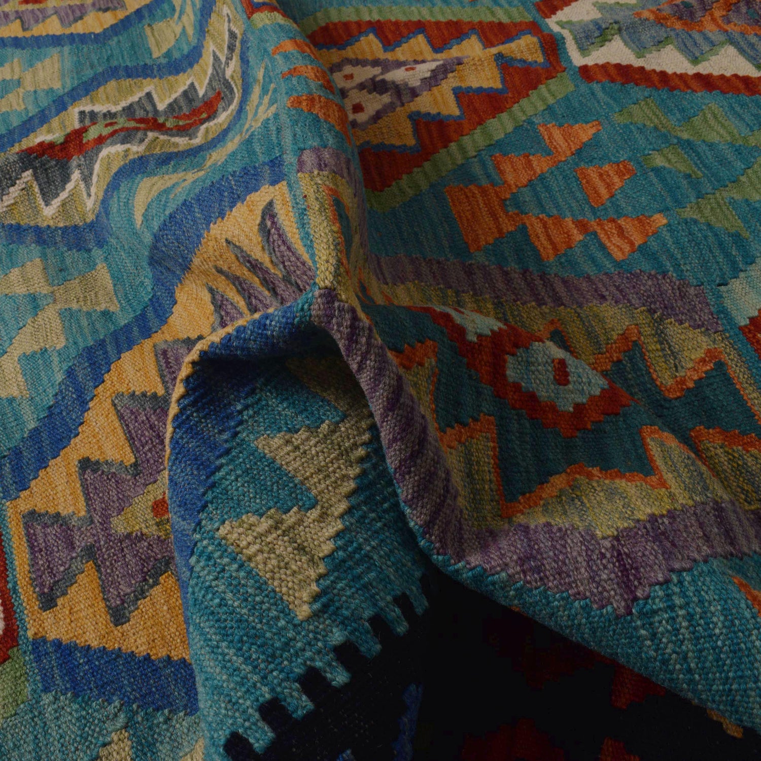 Handmade Vegetable Kelim 5' 11" x 8' 3" (ft) - No. P36066