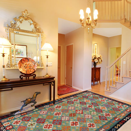 Handmade Vegetable Kelim 5' 10" x 8' 4" (ft) - No. P36077