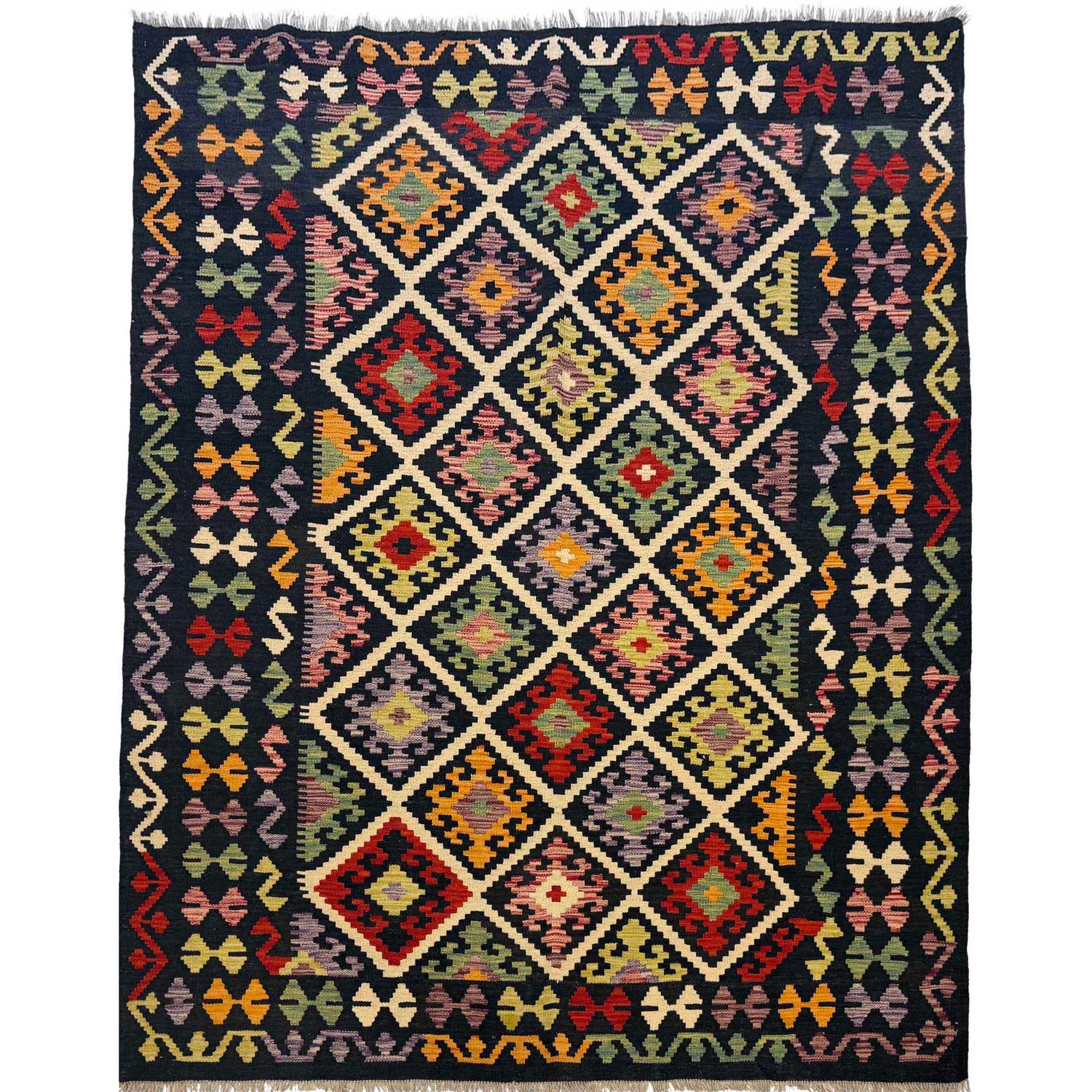 Handmade Vegetable Kelim 6' 0" x 8' 0" (ft) - No. P36083