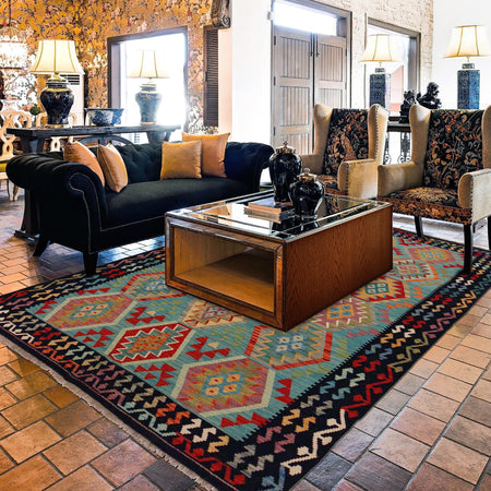 Handmade Vegetable Kelim 5' 11" x 8' 4" (ft) - No. P36084