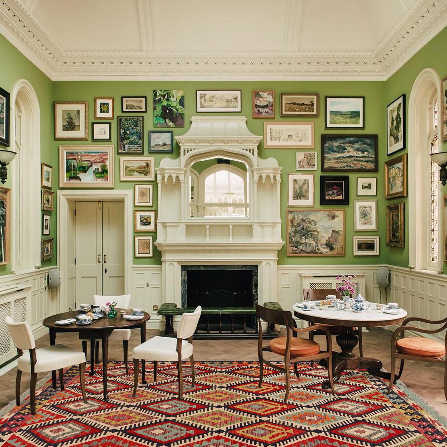 Handmade Vegetable Kilim 5' 9" x 7' 10" (ft) - No. P36085