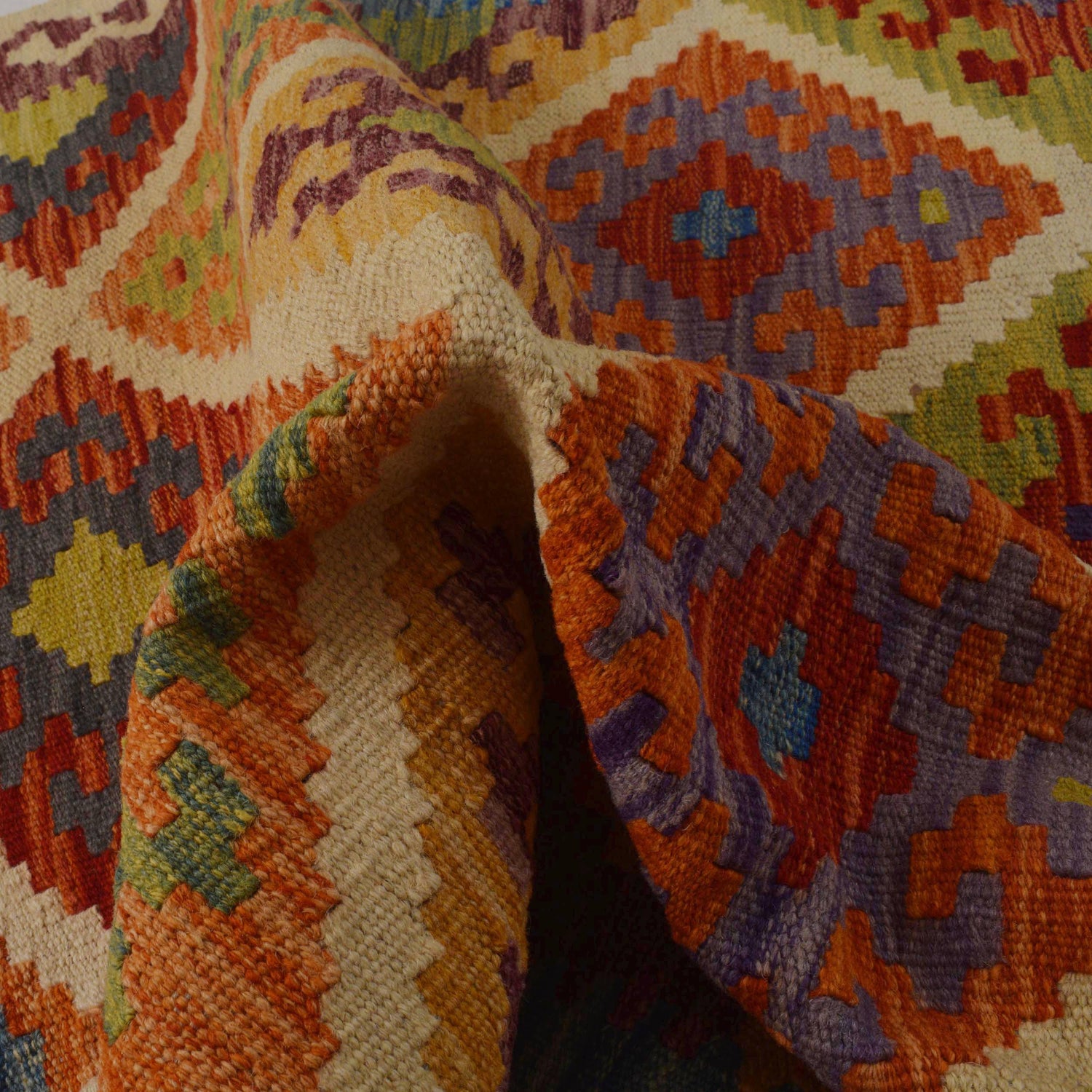 Handmade Vegetable Kelim 3' 5" x 4' 11" (ft) - No. P36086