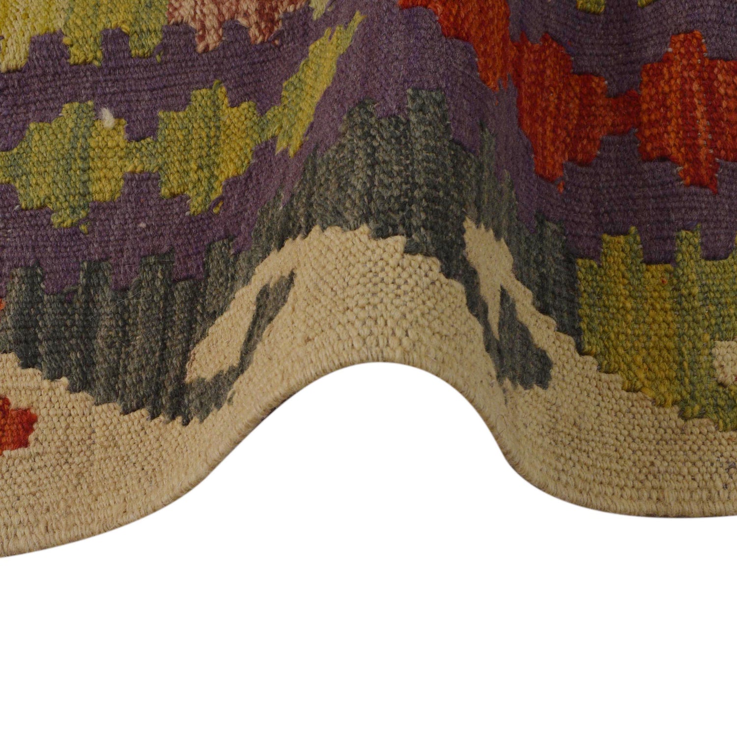 Handmade Vegetable Kelim 3' 3" x 4' 10" (ft) - No. P36089