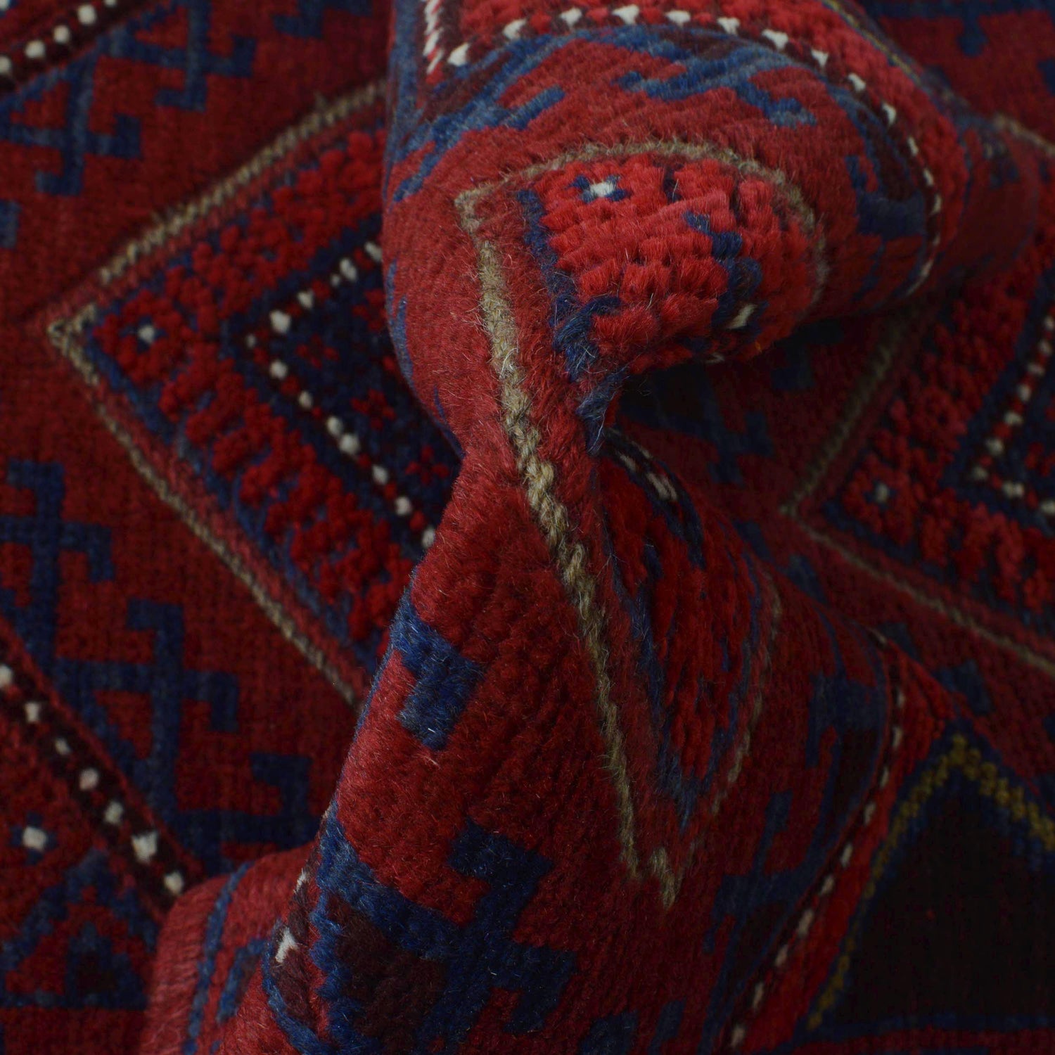 Red Color Mashwani Short Runner 2' 1" x 8' 2" (ft) - No. P36091