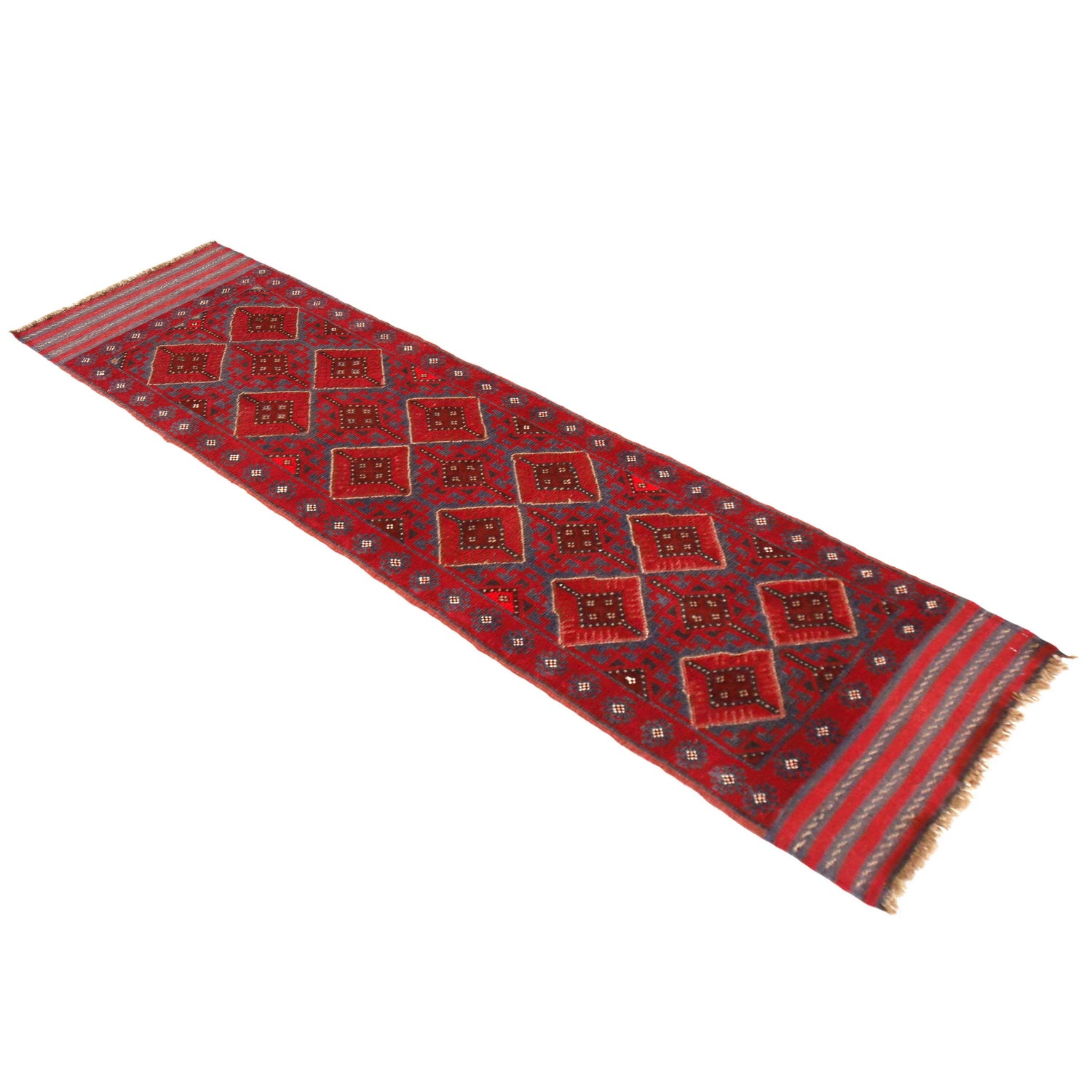 Red Color Mashwani Short Runner 2' 1" x 8' 2" (ft) - No. P36092