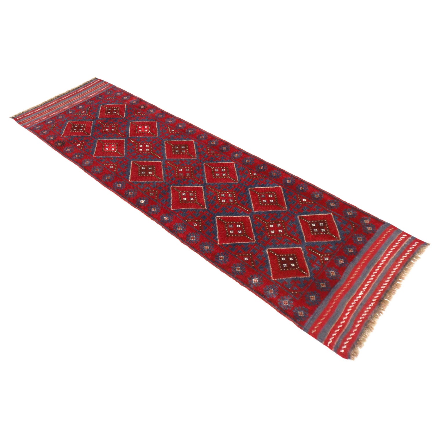 Red Color Mashwani Short Runner 2' 3" x 7' 11" (ft) - No. P36094