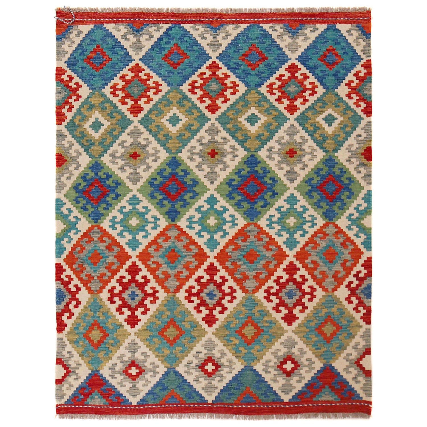 Handmade Vegetable Kilim 4' 4" x 5' 7" (ft) - No. P36118