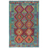 Handmade Vegetable Kilim 4' 2" x 6' 7" (ft) - No. P36125