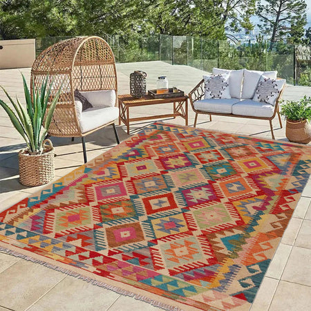 Handmade Vegetable Kilim 4' 2" x 5' 8" (ft) - No. P36129