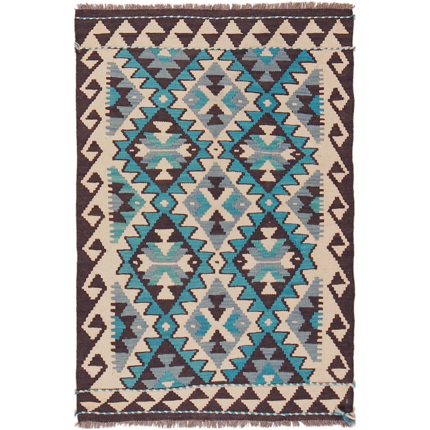 Handmade Vegetable Kilim 2' 10" x 4' 4" (ft) - No. P36132
