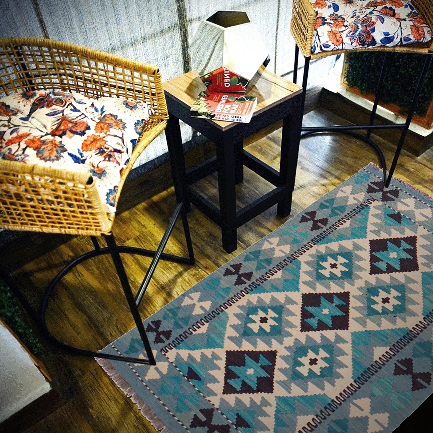 Handmade Vegetable Kilim 2' 7" x 4' 2" (ft) - No. P36134