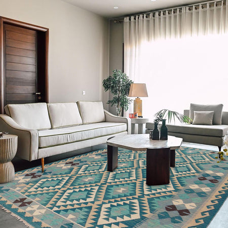 Handmade Vegetable Kelim 5' 10" x 7' 10" (ft) - No. P36145