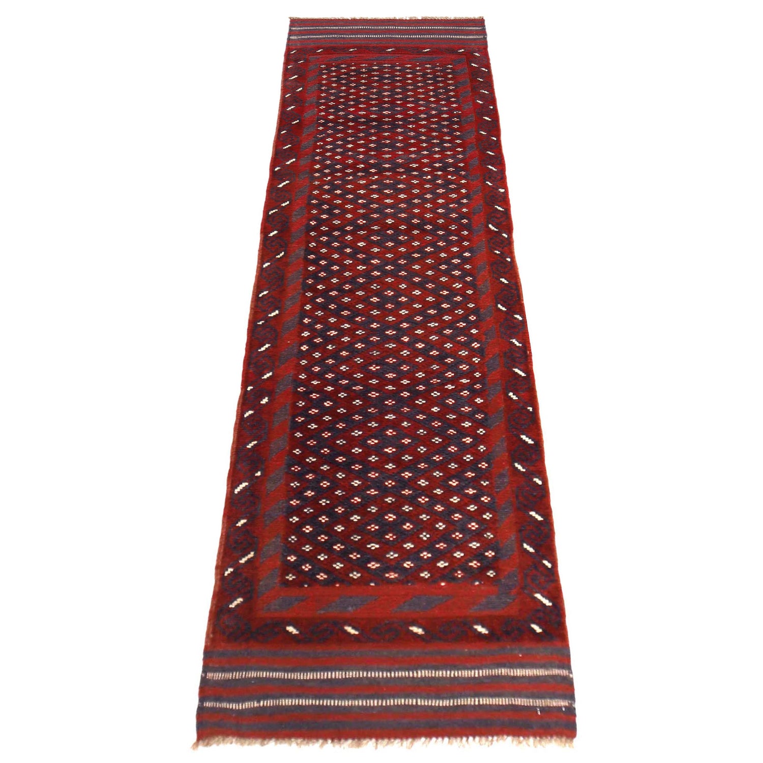 Red Color Mashwani Short Runner 2' 1" x 8' 0" (ft) - No. P36153