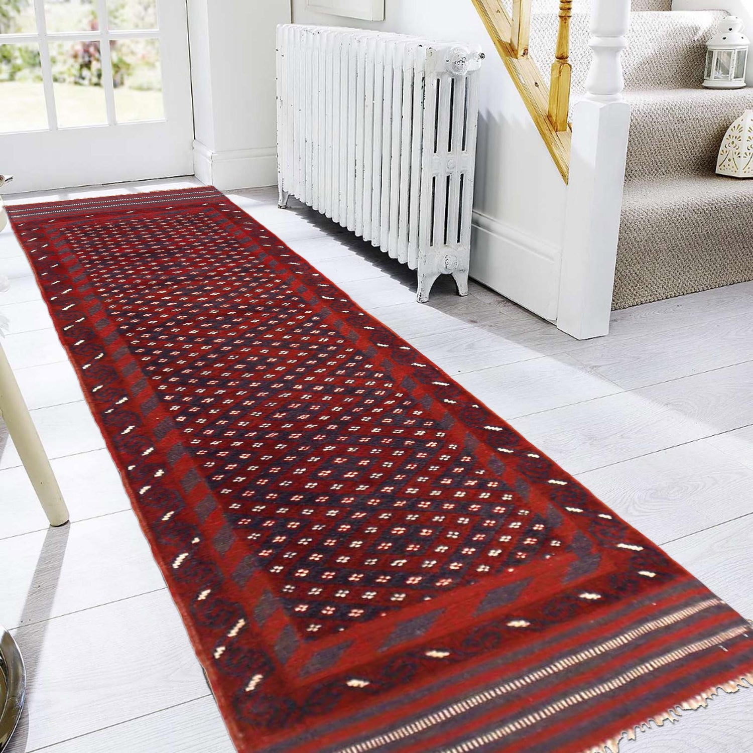 Red Color Mashwani Short Runner 2' 1" x 8' 0" (ft) - No. P36153