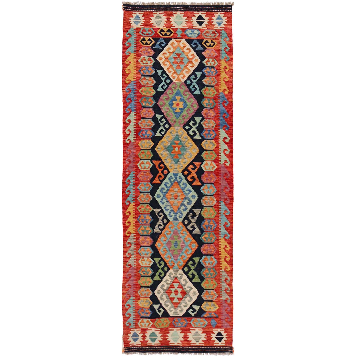 Vegetable Kelim Runner 2' 11" x 9' 11" (ft) - No. P36158