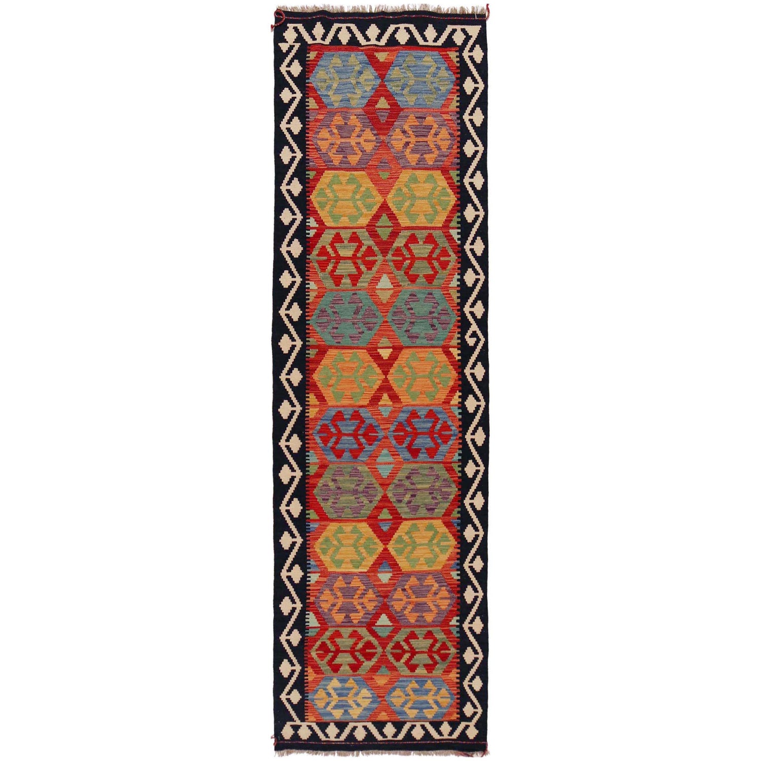 Vegetable Kelim Runner 2' 7" x 9' 6" (ft) - No. P36160