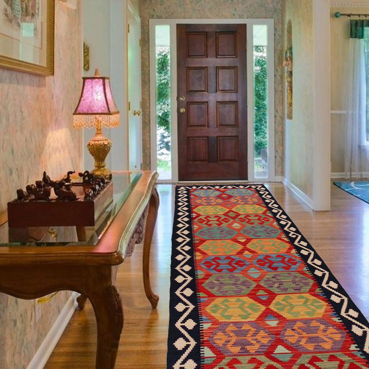 Vegetable Kelim Runner 2' 7" x 9' 6" (ft) - No. P36160