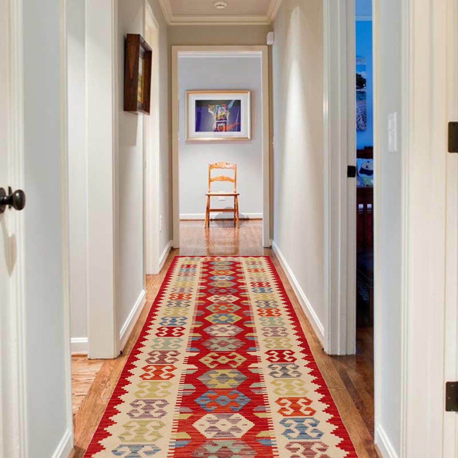 Vegetable Kelim Runner 2' 10" x 12' 11" (ft) - No. P36161