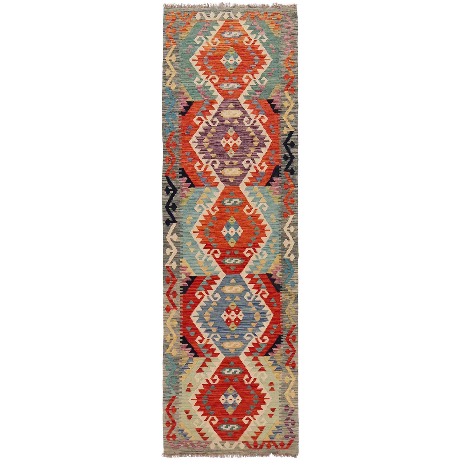 Vegetable Kilim Runner 2' 10" x 9' 11" (ft) - No. P36164
