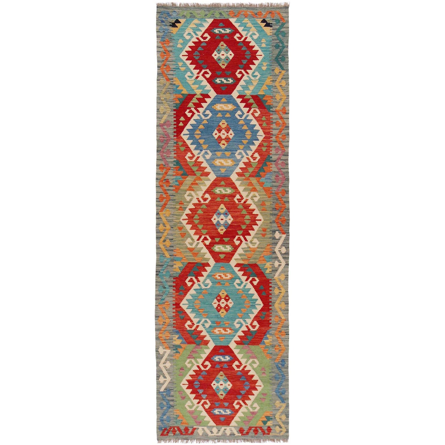 Vegetable Kelim Runner 2' 9" x 9' 9" (ft) - No. P36165