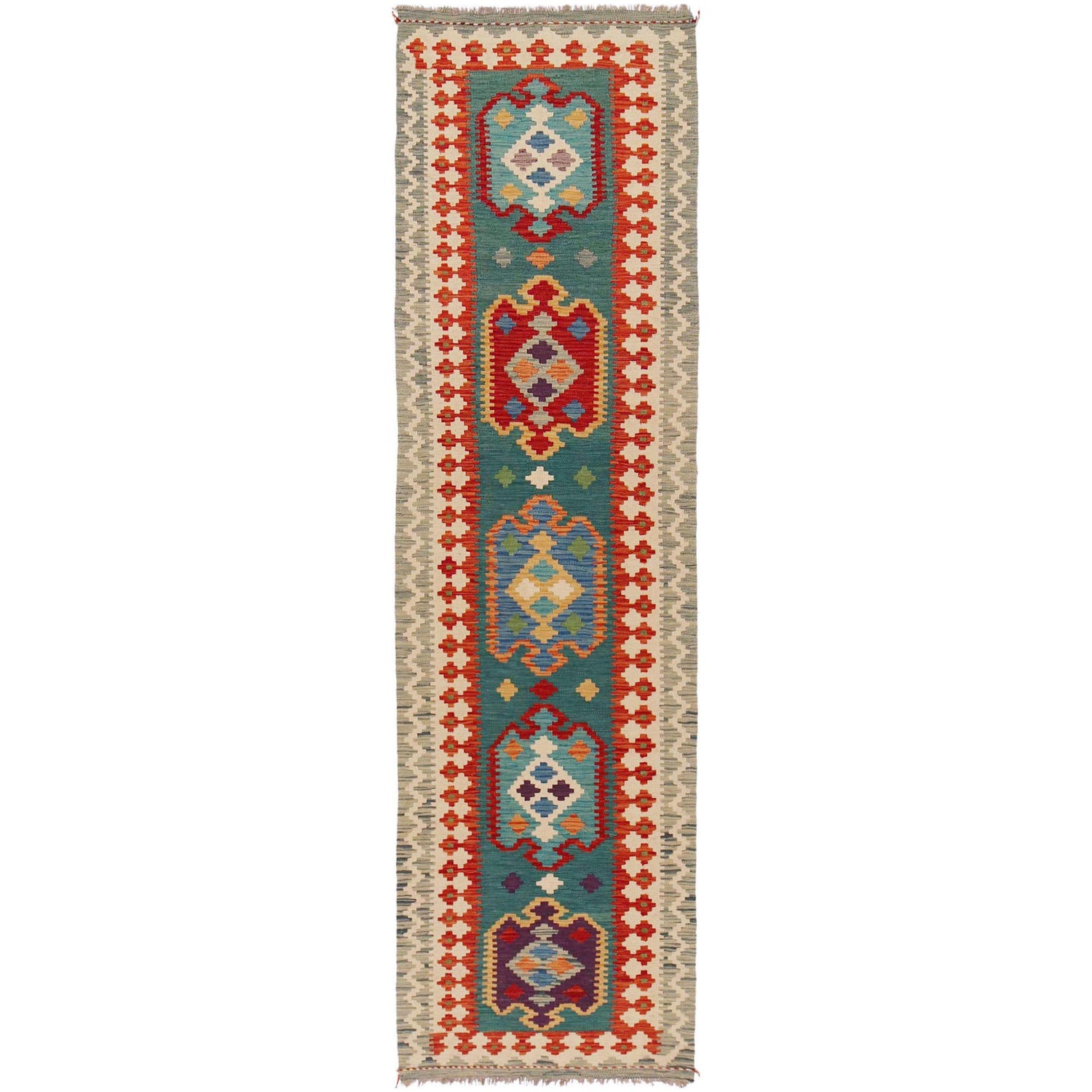Vegetable Kilim Runner 2' 8" x 9' 10" (ft) - No. P36171