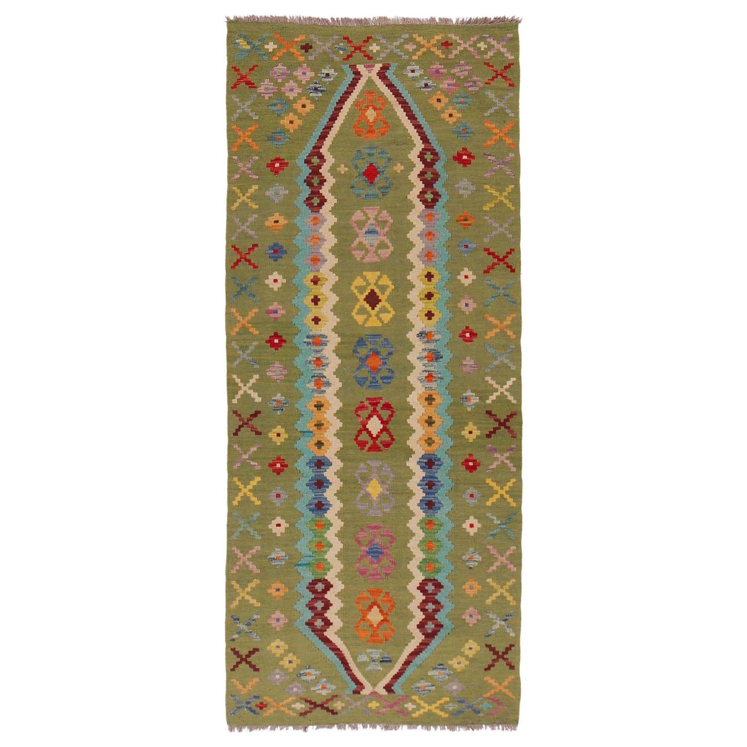 Vegetable Kelim Runner 2' 9" x 6' 9" (ft)- No. P36172
