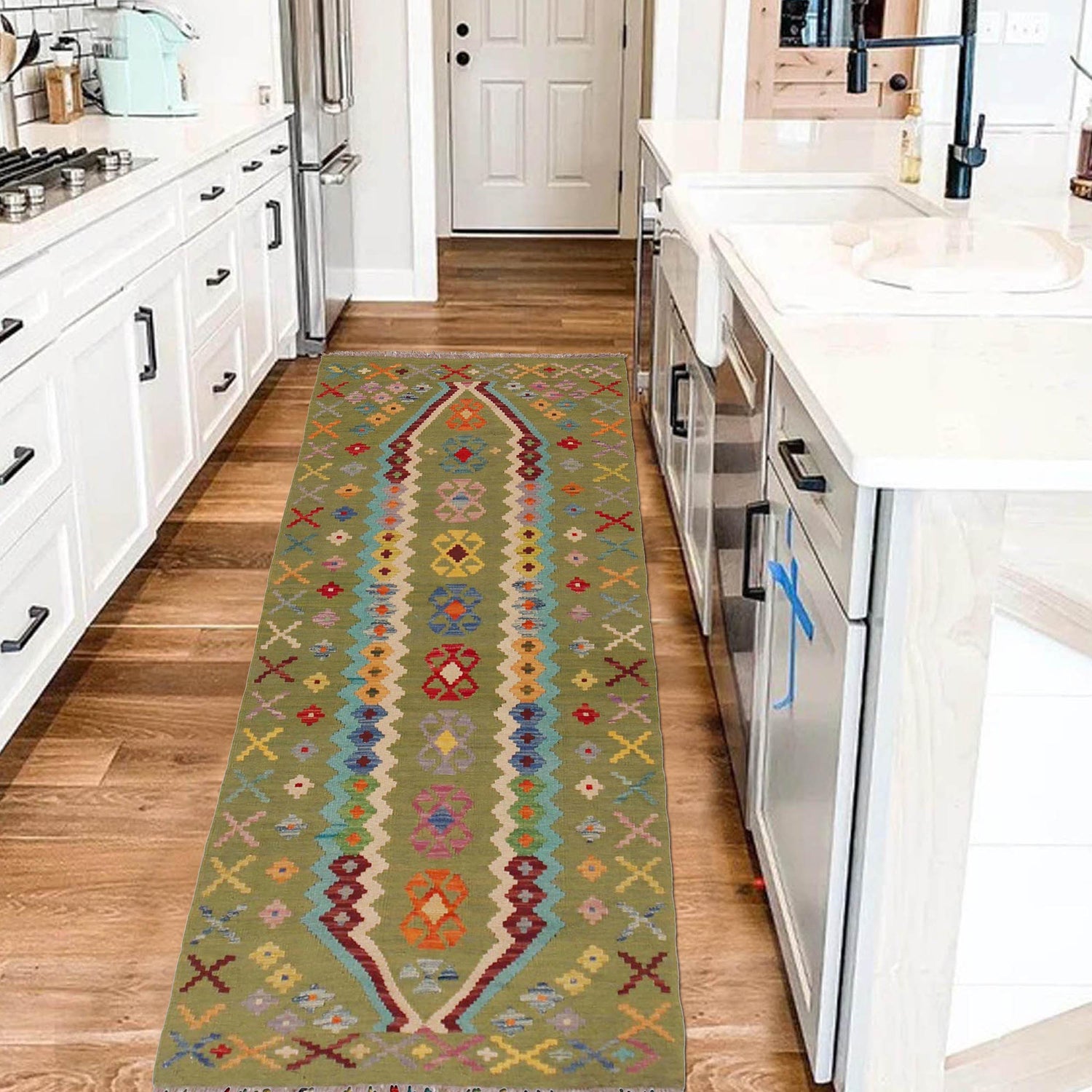 Vegetable Kelim Runner 2' 9" x 6' 9" (ft)- No. P36172