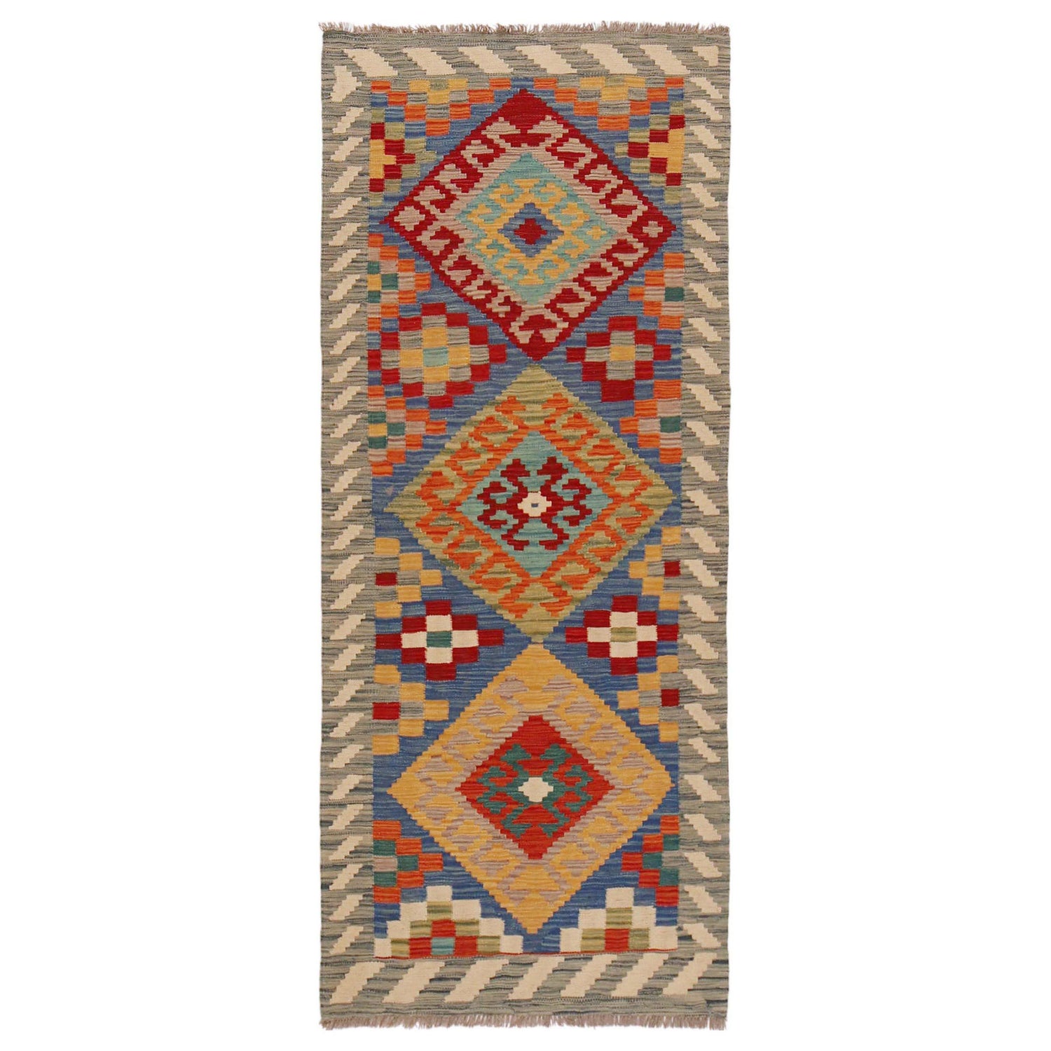 Vegetable Kelim Runner 2' 7" x 6' 5" (ft)- No. P36178