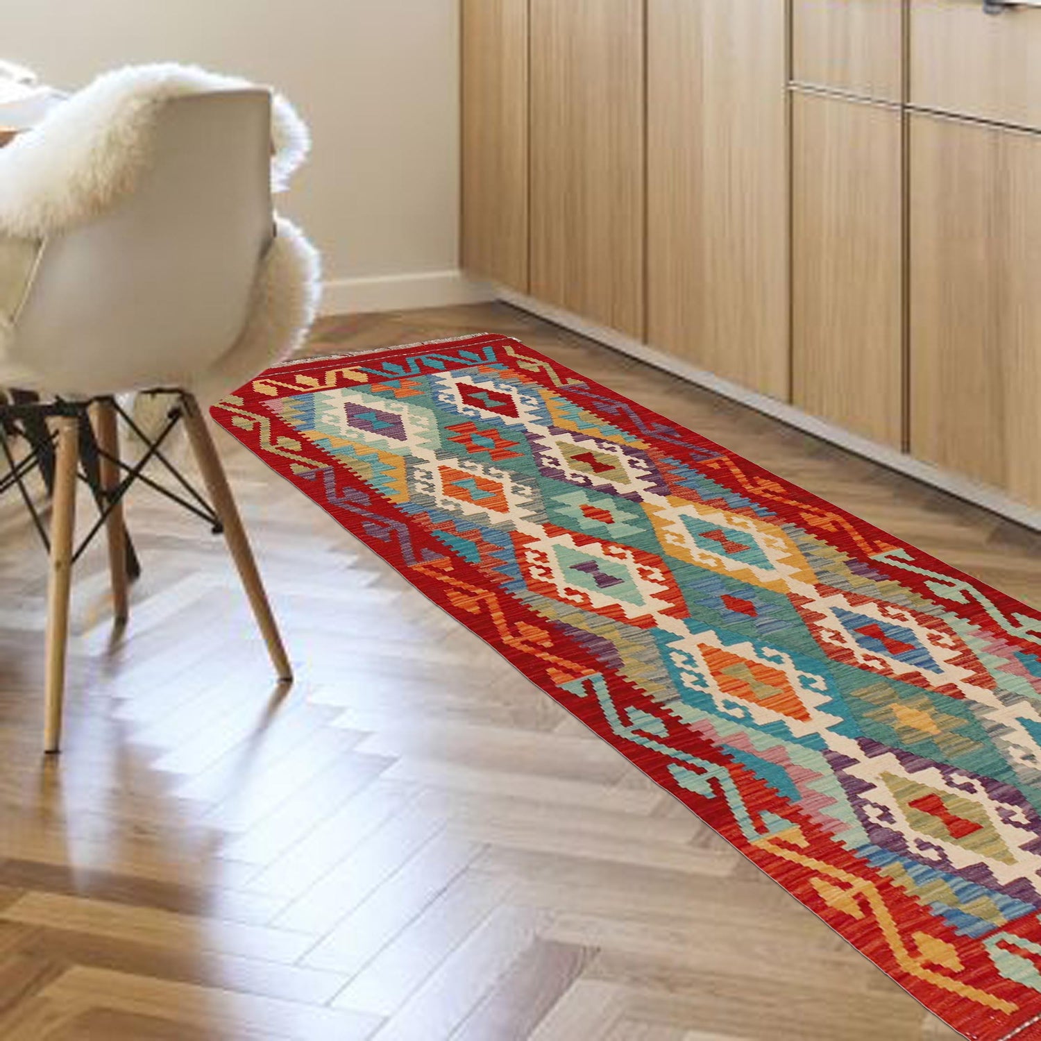 Vegetable Kilim Runner 2' 9" x 6' 7" (ft)- No. P36179