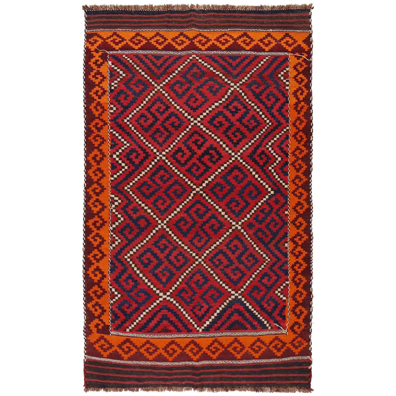 Handmade Vintage Kelim 5' 9" x 9' 8" (ft) - No. P36186