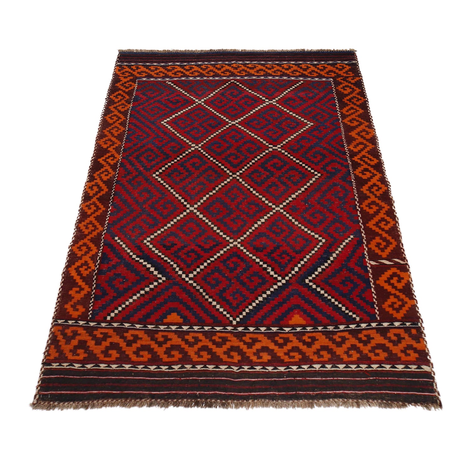 Hand Knotted Multi Kilim 6' 1" x 9' 9" (ft) - No. P36187