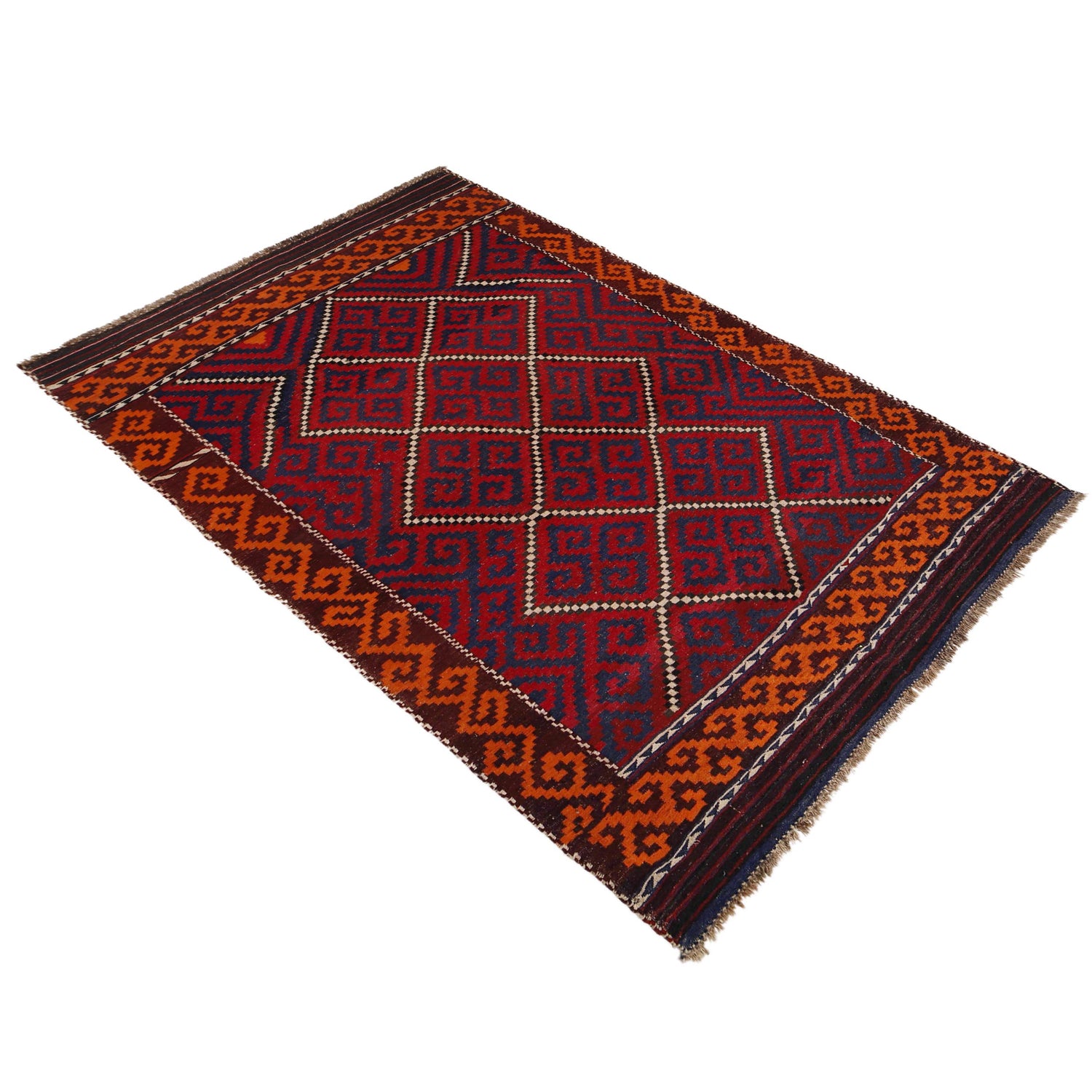 Hand Knotted Multi Kilim 6' 1" x 9' 9" (ft) - No. P36187