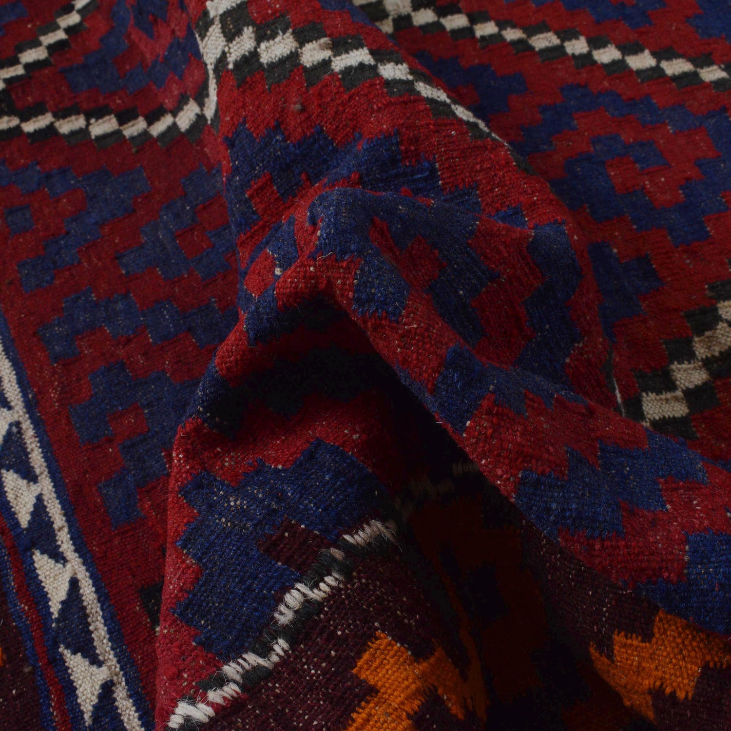 Hand Knotted Multi Kilim 6' 1" x 9' 9" (ft) - No. P36187