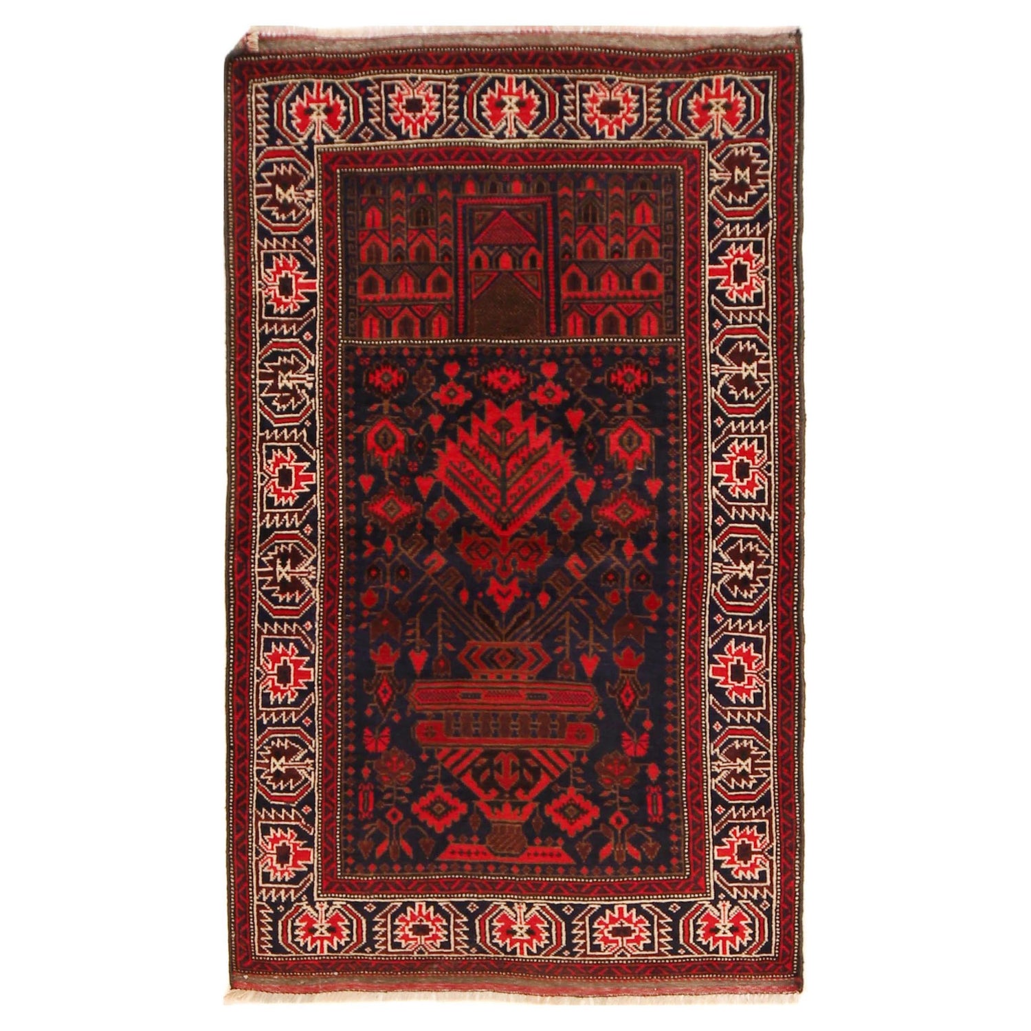 Multi Color Prayer Rug 2' 11" x 4' 11" (ft) - No. P36189