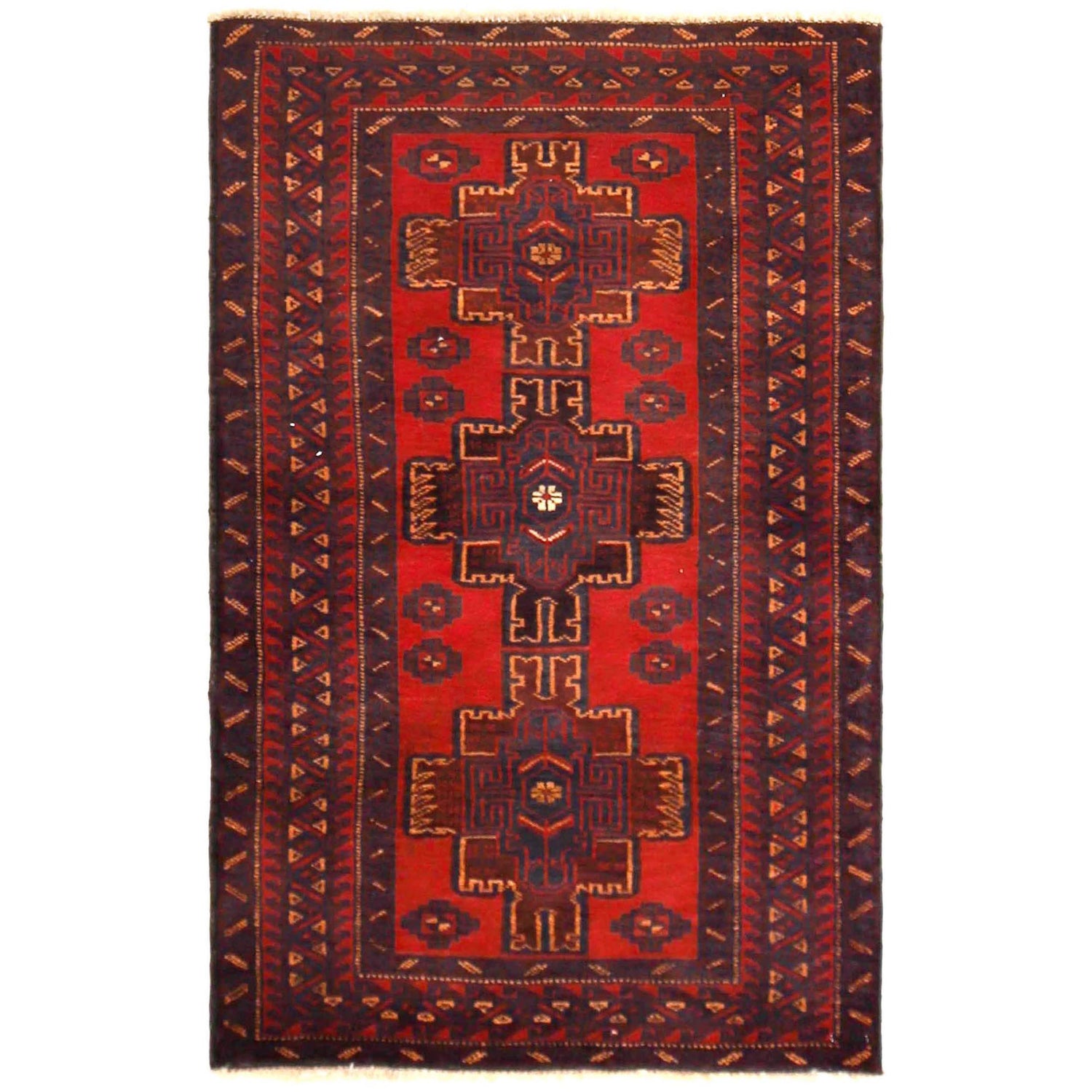 Traditional Baloch Rug 2' 9" x 4' 6" (ft) - No. P36190