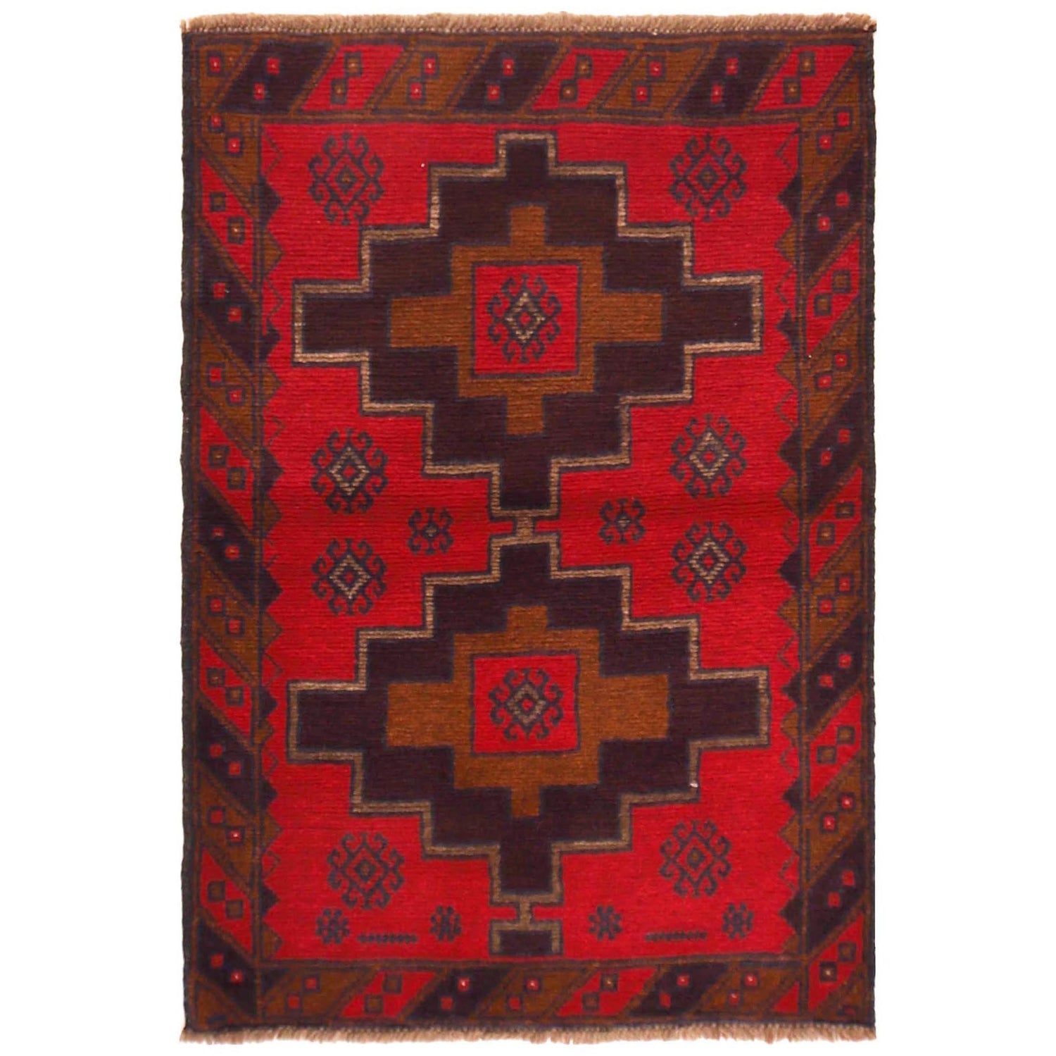 Hand Knotted Baluchi Rug 2' 11" x 4' 4" (ft) - No. P36192