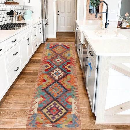 Vegetable Kelim Runner 2' 1" x 6' 6" (ft)- No. P36193