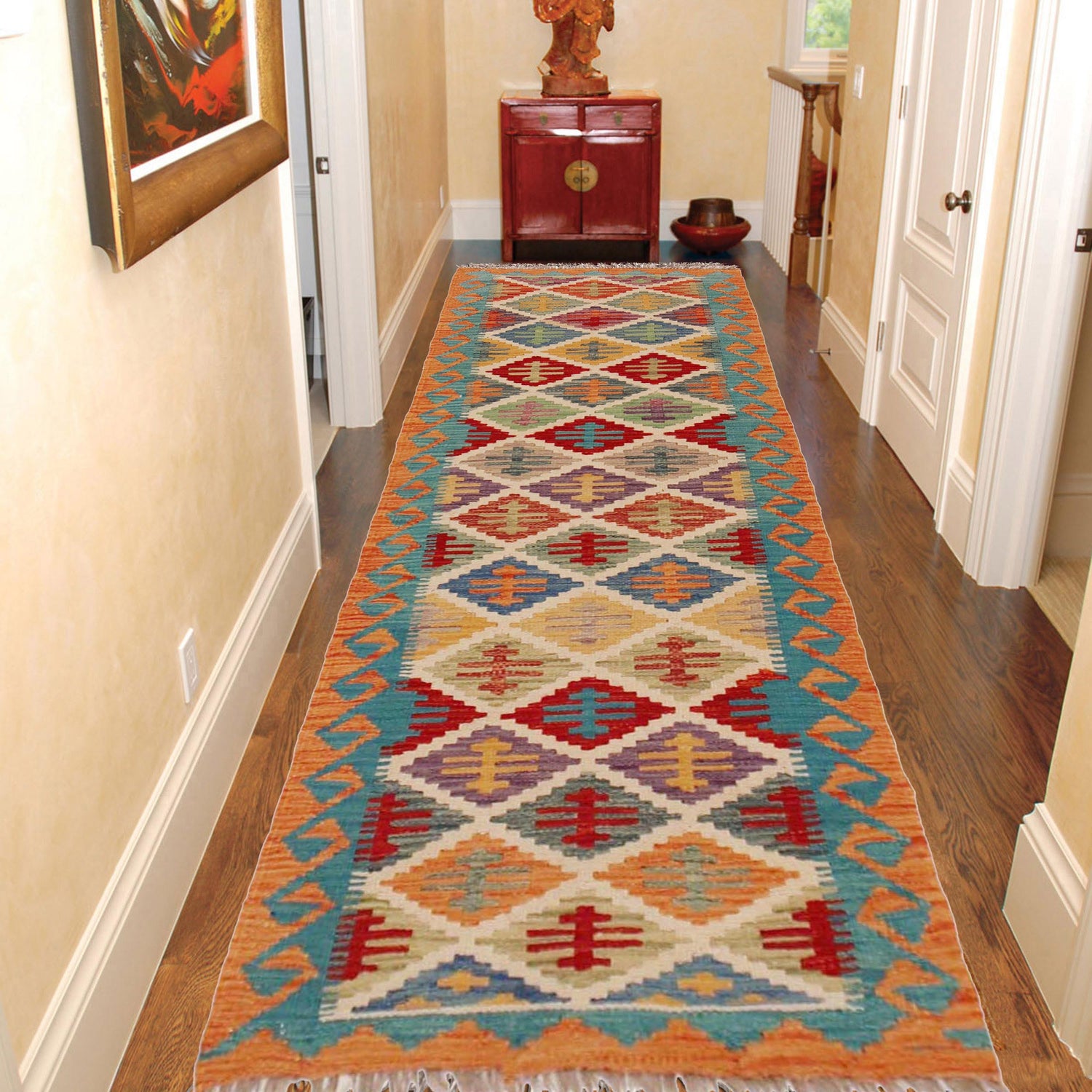 Vegetable Kilim Runner 2' 1" x 6' 1" (ft)- No. P36194