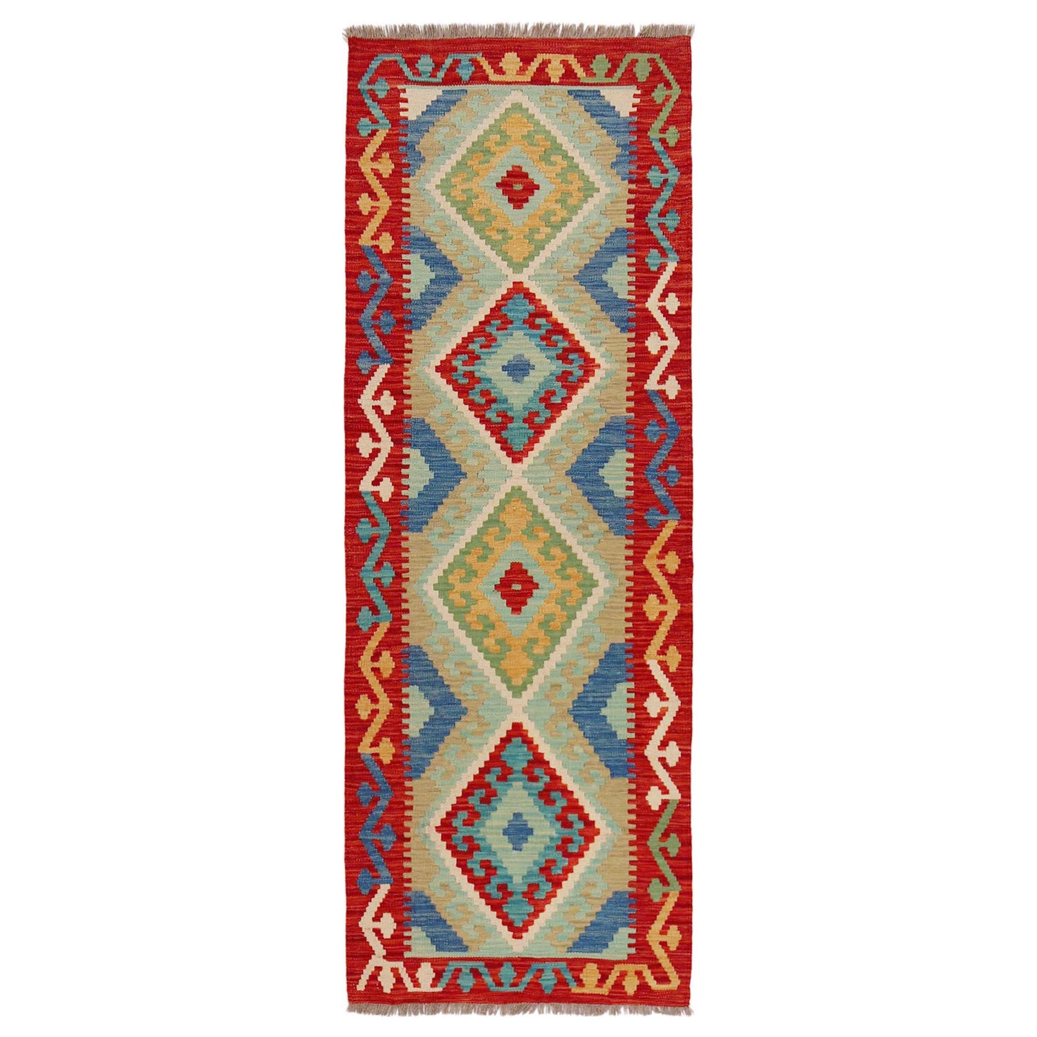 Vegetable Kelim Runner 2' 0" x 6' 4" (ft)- No. P36197