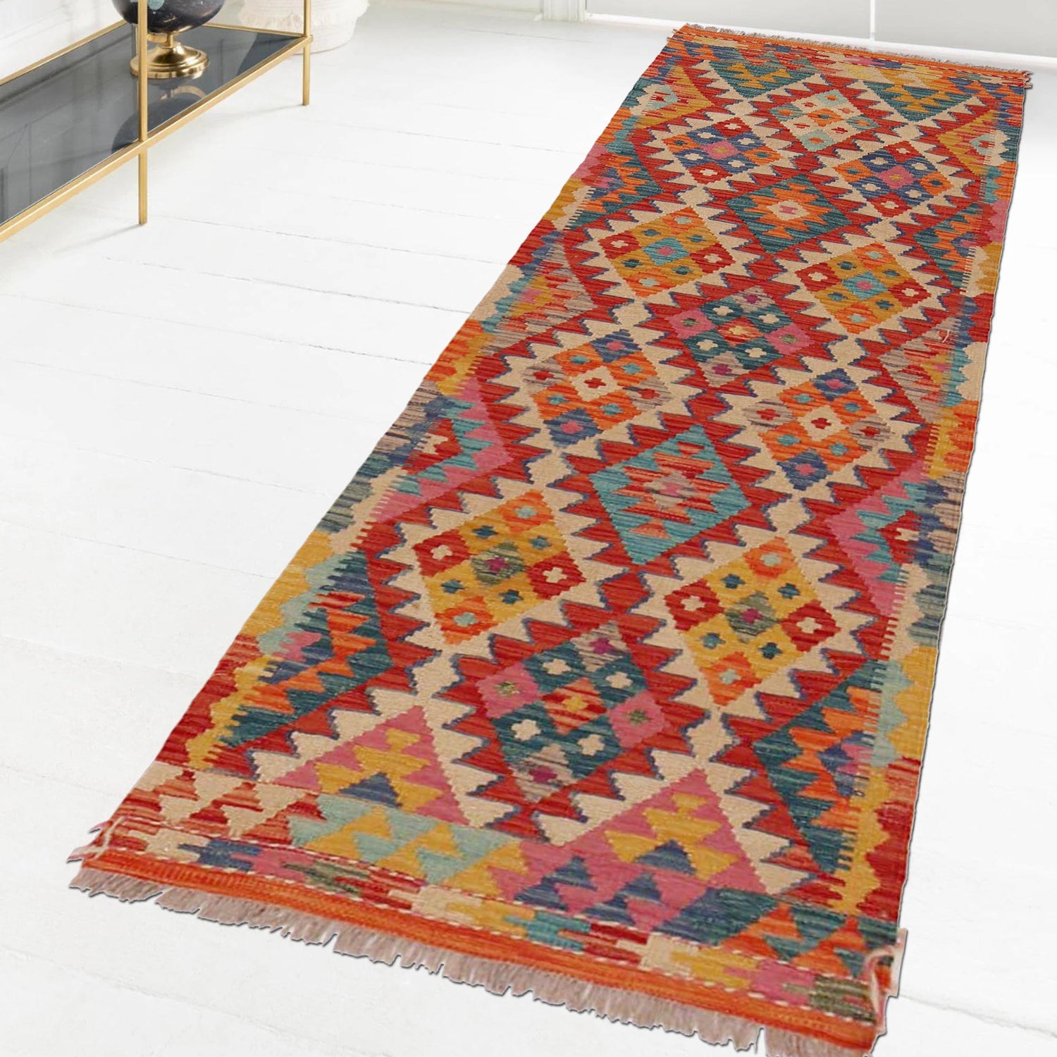 Vegetable Kelim Runner 2' 1" x 6' 8" (ft)- No. P36199